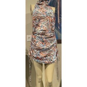 Amanda UpRichard Kaylee Dress Halter Type Self Ruching on Side